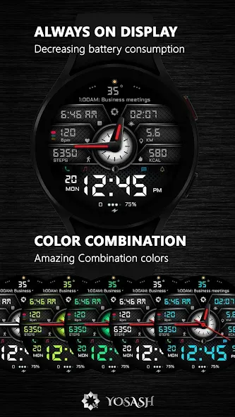 A450 Modern Watch Face Wear OS screenshot 7