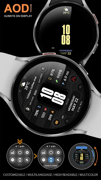 WFP 336 Digital watch face screenshot 8