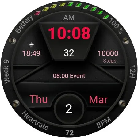 TSD48 Digital Watch Face screenshot 30