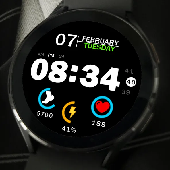 Key019 Digital Watch Face screenshot 7