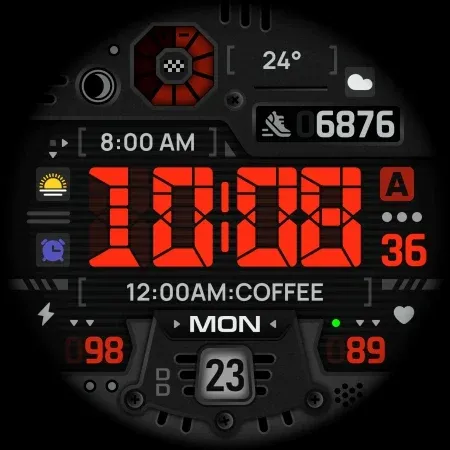 SH070 Watch Face, WearOS watch screenshot 13