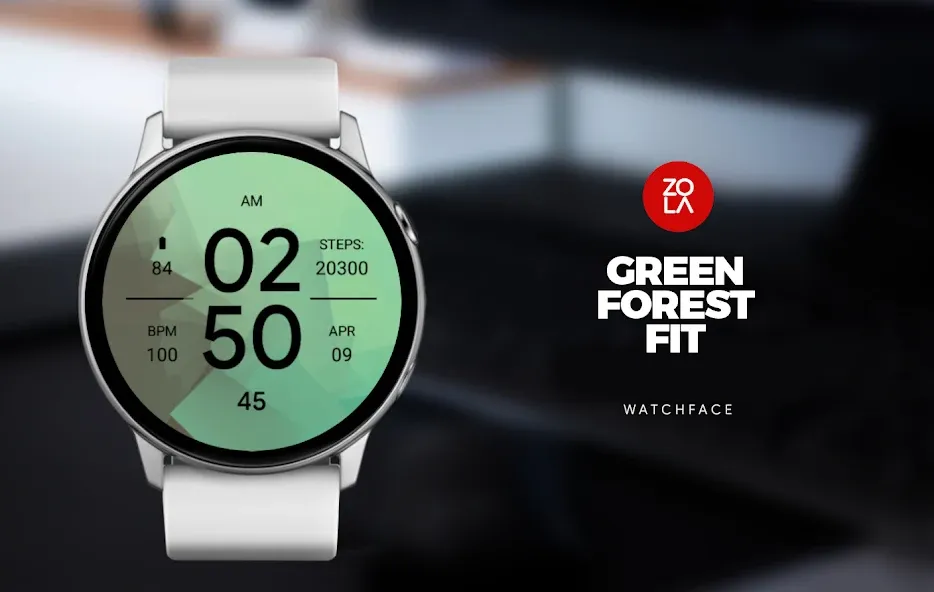 Green Forest Fit Watch Face screenshot 1
