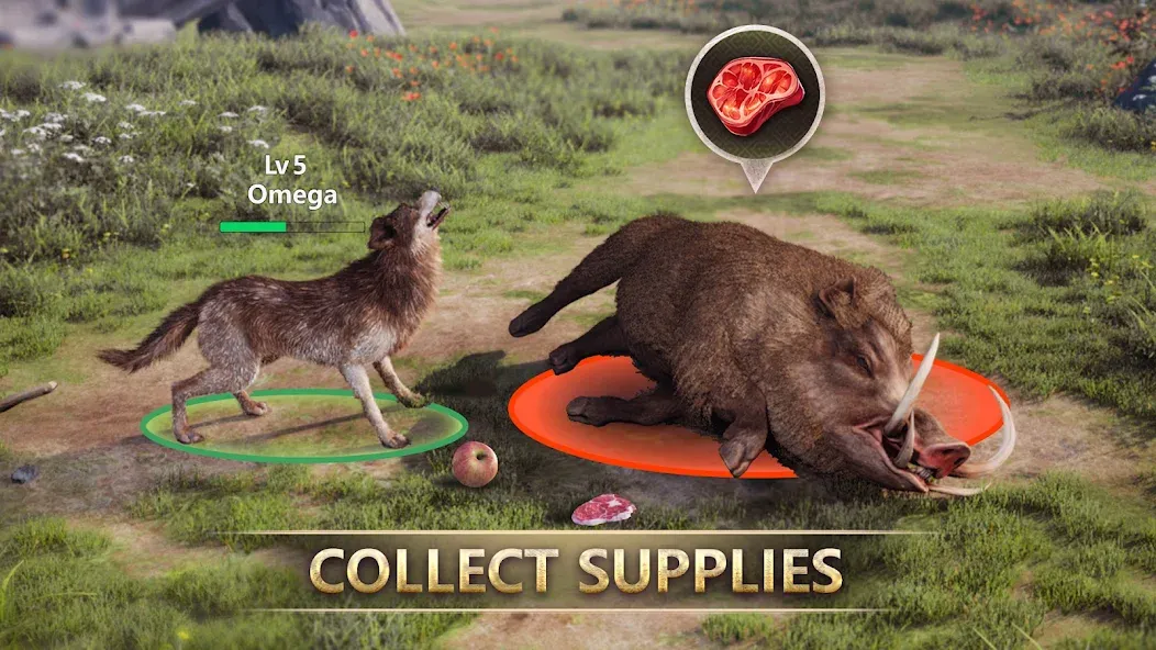 Wolf Game: Wild Animal Wars screenshot 2