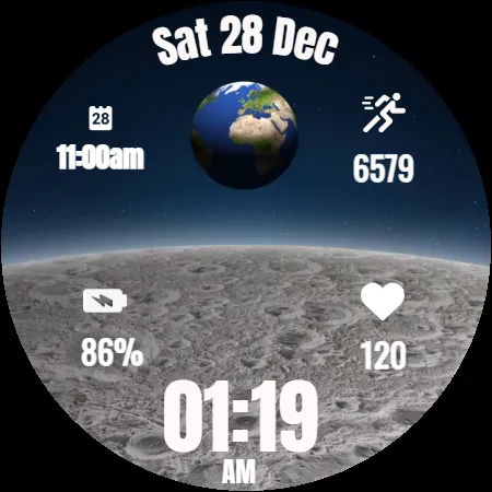 Earthrise Watch Face screenshot 33
