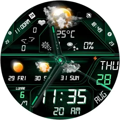 N-SPORT759 weatherDigital Face screenshot 16