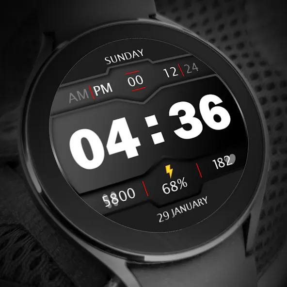 Digital Watch Face Key 017 screenshot 8