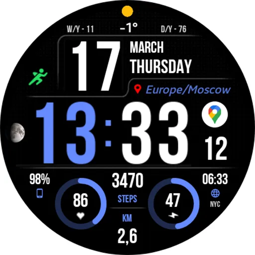 WFP 241 Digital watch face screenshot 36