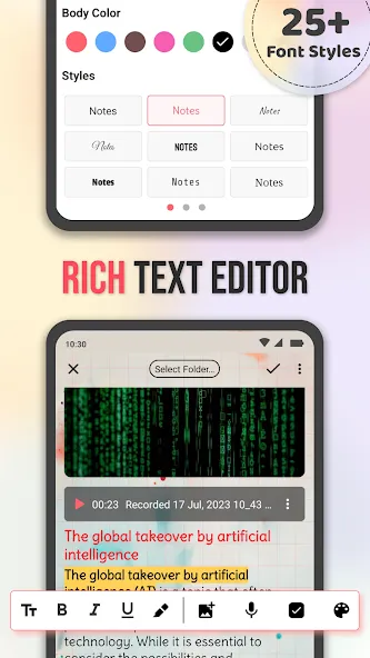 노트: 컬러 폴더 & 할 일 목록 screenshot 4