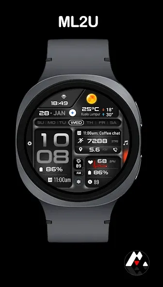 ML2U 380 Tactical Watch Face screenshot 4