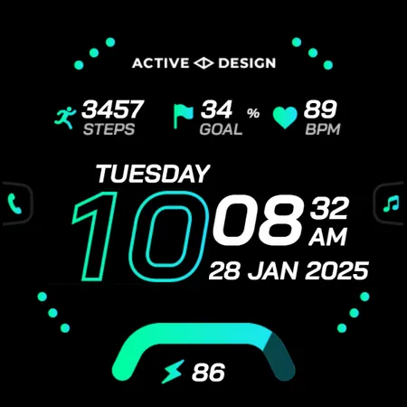 Rush: Digital Watch Face screenshot 25