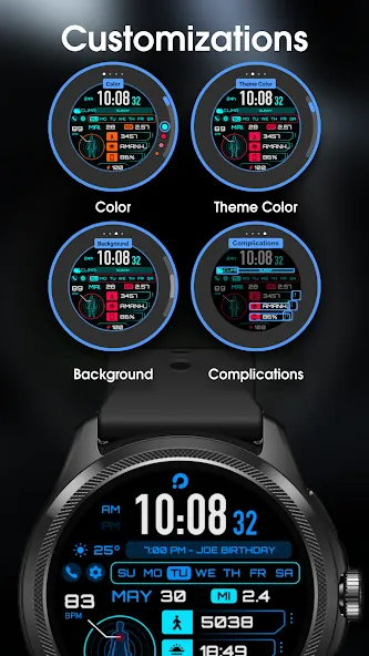 PRADO 33 Cyber Wacth Face screenshot 4