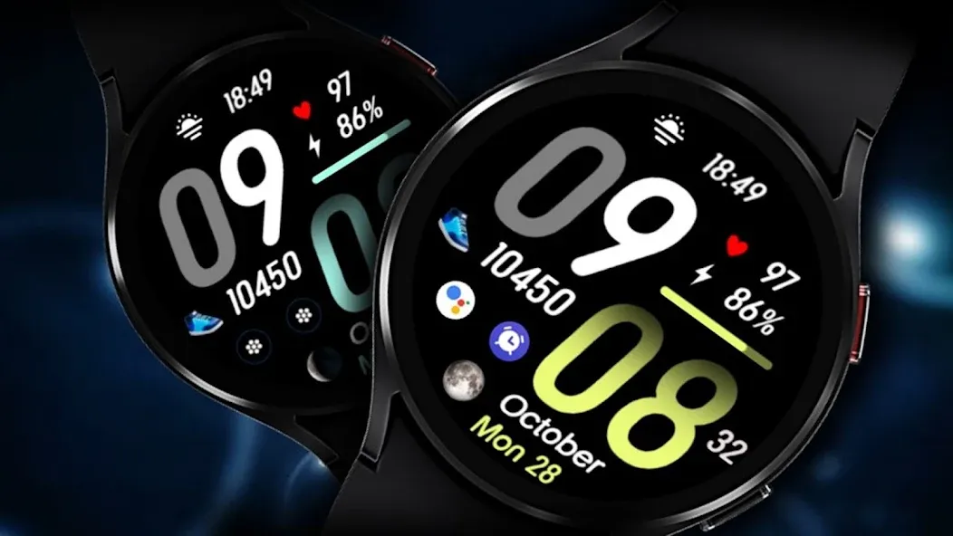BIG BOLD Digital time face E42 screenshot 17
