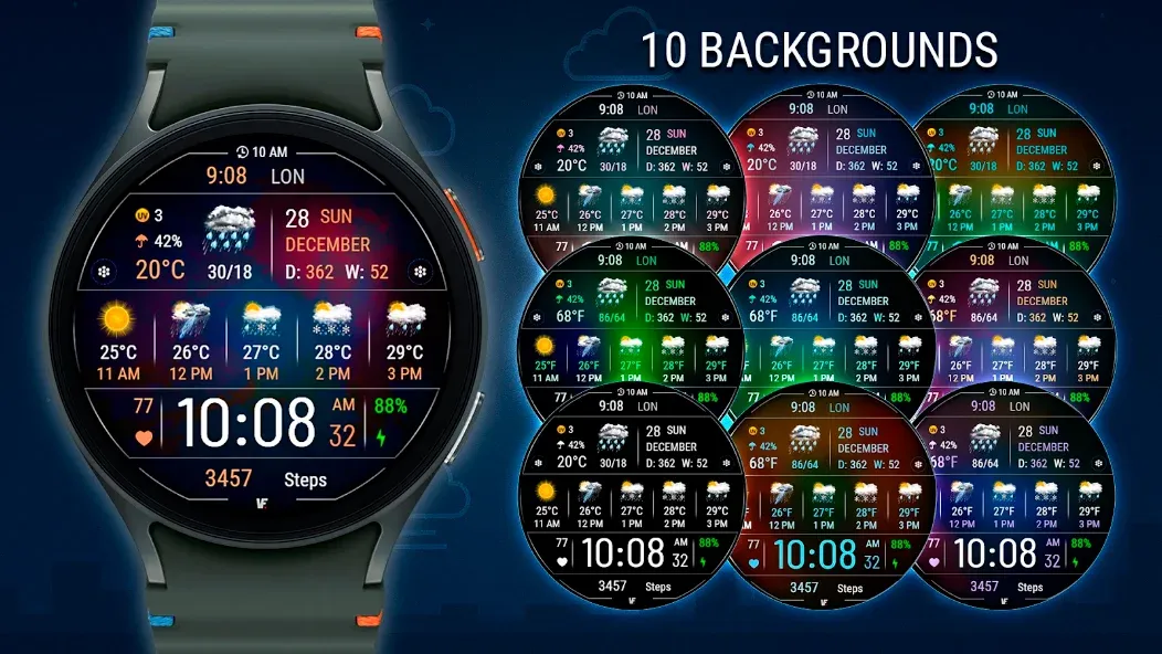VF02 Weather Inform Watch Face screenshot 3