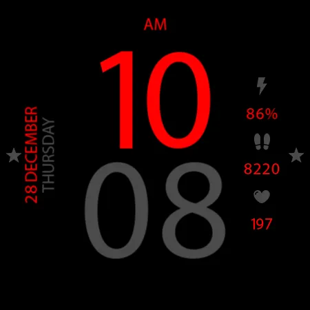 Key036 Digital Watch Face screenshot 25