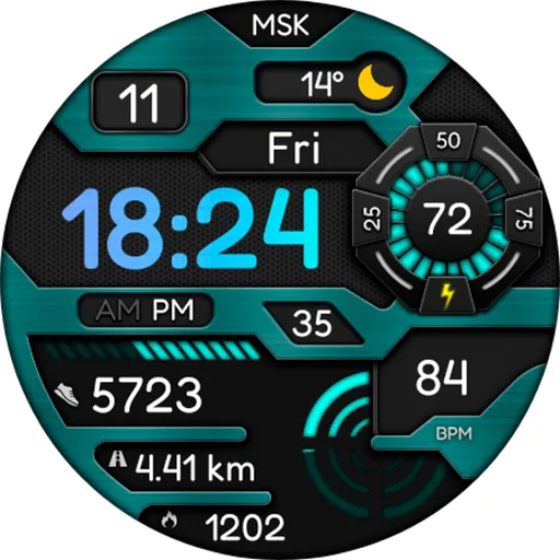 Digital Vyzomyk Watch face screenshot 16