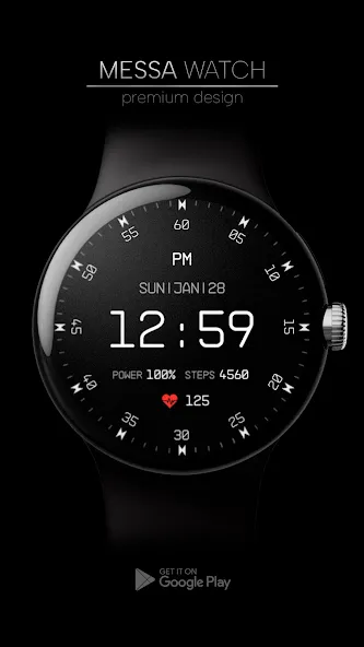 MW12 Minimal Digital Watch screenshot 1