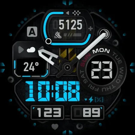 SH019 Watch Face, WearOS watch screenshot 15