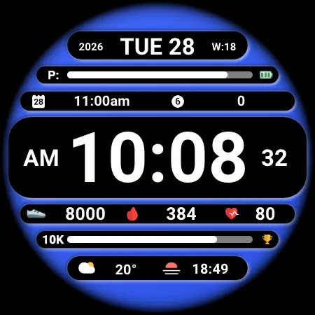 DADAM129: Digital Watch Face screenshot 24