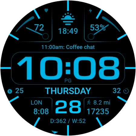 WFP 232 Stylish watch face screenshot 46
