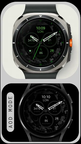 Dream 34 dark analog watchface screenshot 5