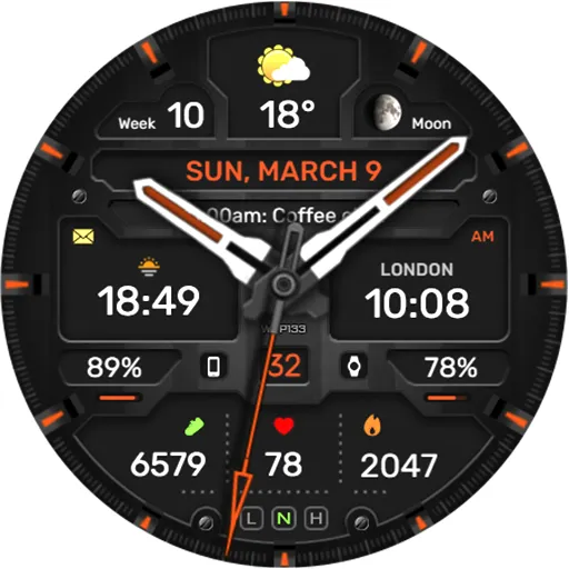 WFP 133 Brutal watch face screenshot 47