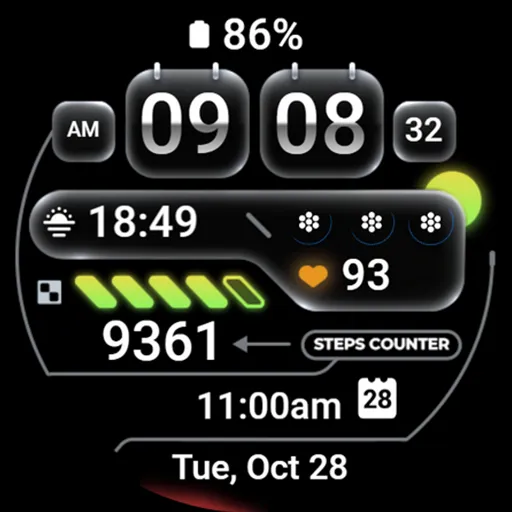 Digital Watch Face - OMG 02 screenshot 30