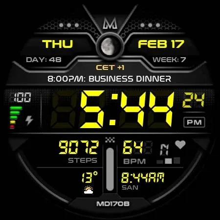 MD170B Digital watch face screenshot 9