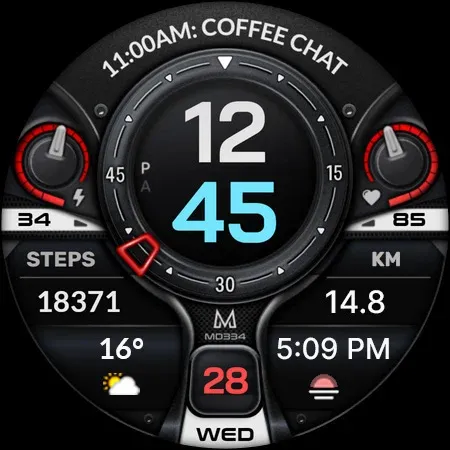 MD334 Digital watch face screenshot 11