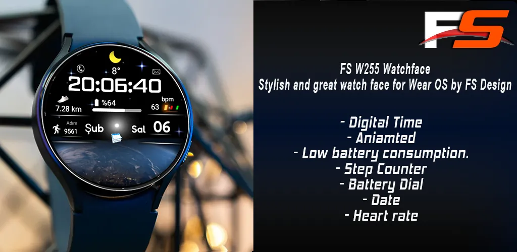 FS W255 Watch face screenshot 1