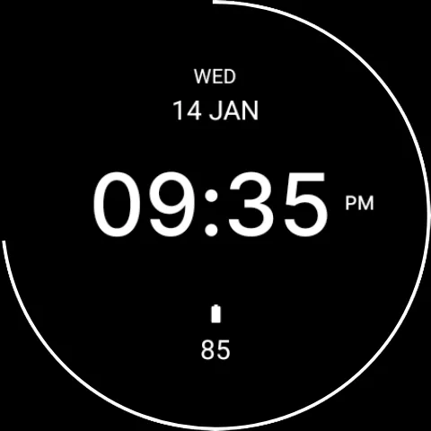 Simply Black Watch Face screenshot 4
