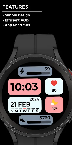 Night 52 - watch face screenshot 2