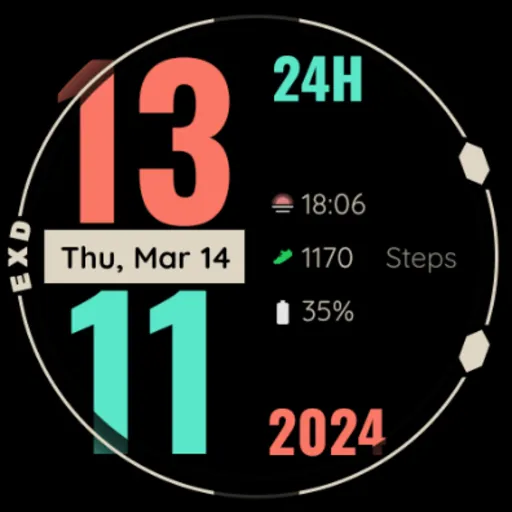 EXD026: Digital Watch Face screenshot 18