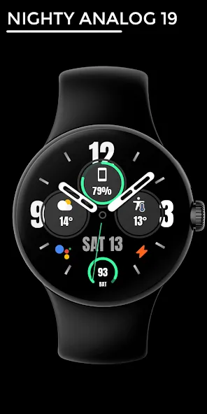 Nighty Analog 19 - watch face screenshot 1