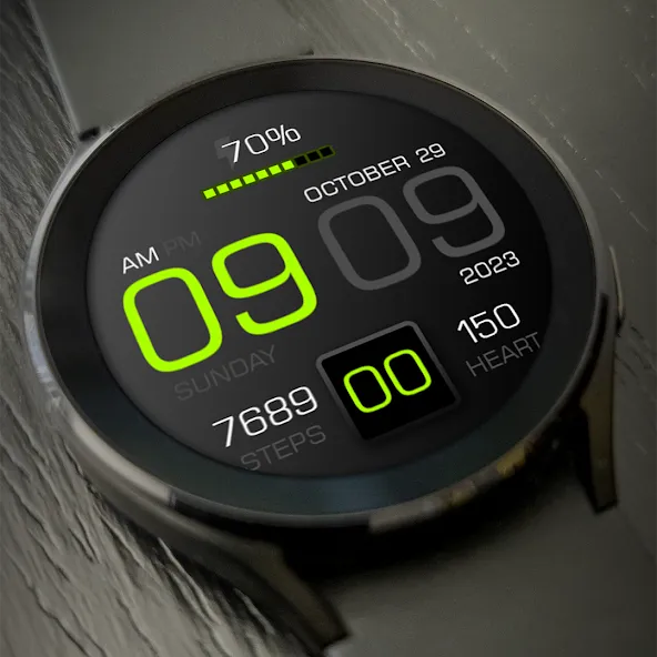 Key083 Digital Watch Face screenshot 2