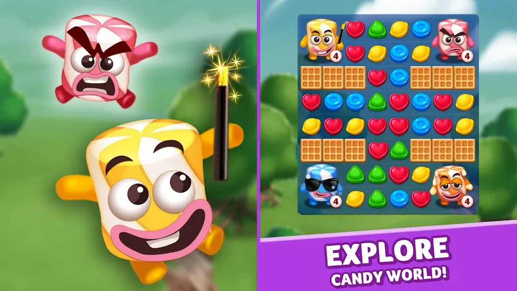 Lollipop & Marshmallow Match3 screenshot 1