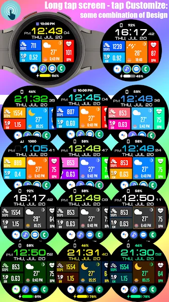 Tiles Window Watch Face NTV556 screenshot 6