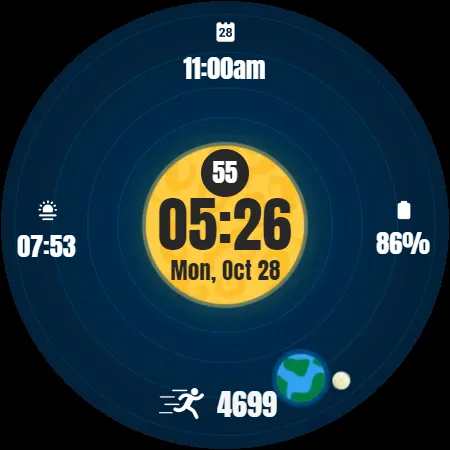 Solar System Orbit Watch Face screenshot 31