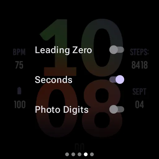 Big Aurora Glow Watch Face screenshot 9