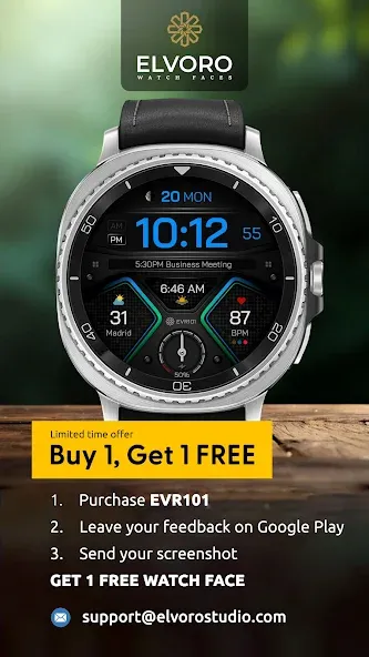 EVR101 Digital Watch Face screenshot 4