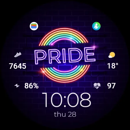 TVV Pride 4 Digital Watch Face screenshot 10