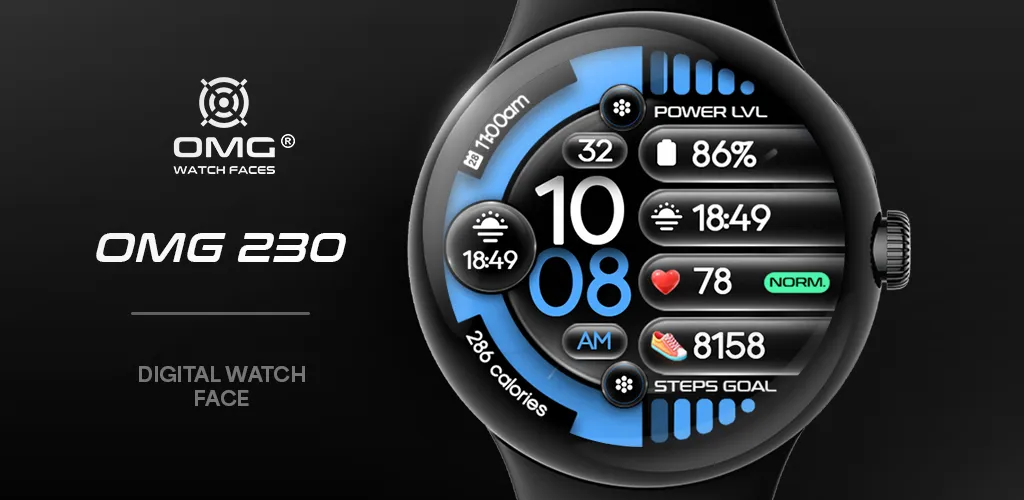 OMG 230 - Digital Watch Face screenshot 1