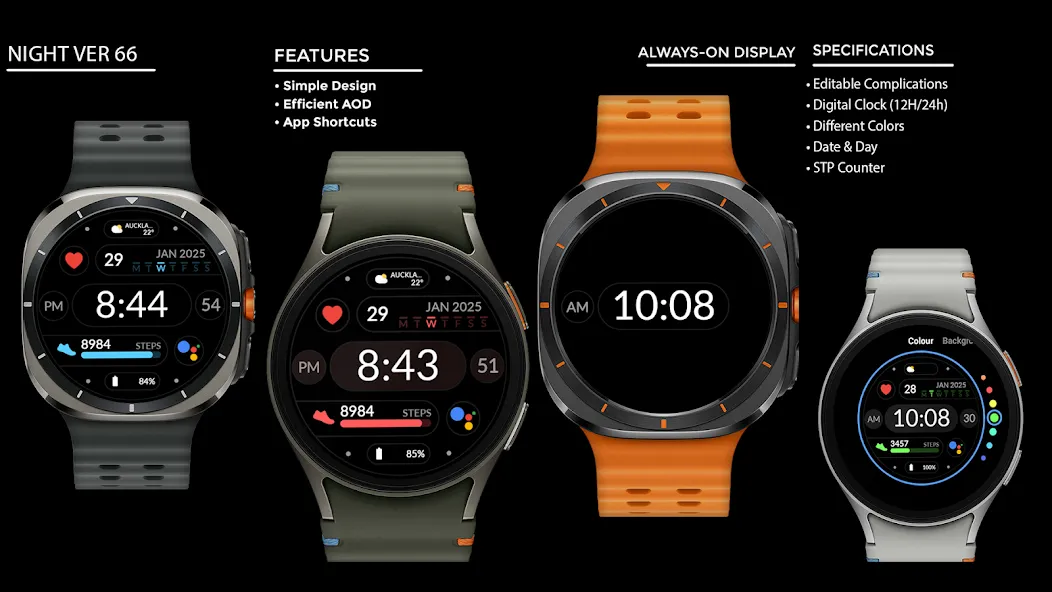 Night ver 66 - watch face screenshot 15