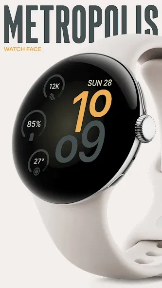 Metropolis Watch Face screenshot 6