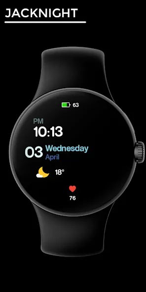 Jacknight - watch face screenshot 1