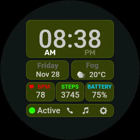 Modular Data Watch Face screenshot 8