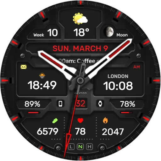 WFP 133 Brutal watch face screenshot 48