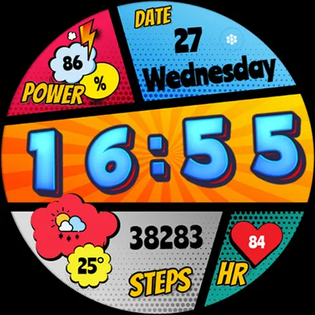 Pop Art Style Watch Face screenshot 29