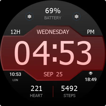 Key WF43 Digital Watch Face screenshot 26