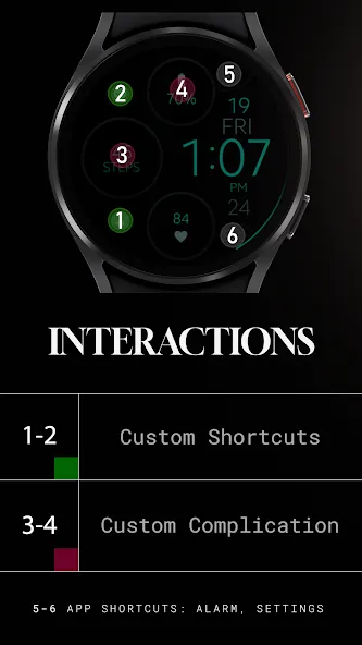 Digital Black v2 watch face screenshot 8