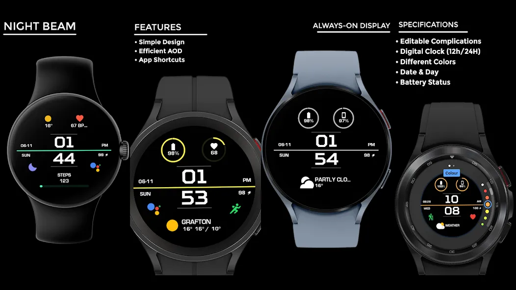 Night Beam - watch face screenshot 15